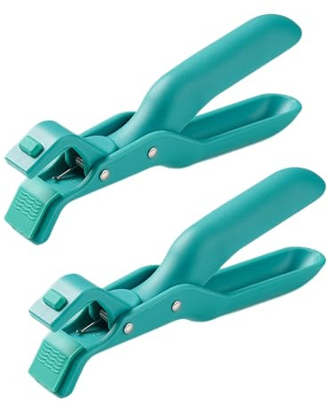 Anti Verbrühungs Zange Küche Retriever, Zange für Heißluftfritteuse Silikon, Multi Purpose Anti-Scald Bowl Rutschfeste Greifer SchüSsel Pan Dish Gripper Clips für Heiße Gerichte (Blau - 2 Stück)