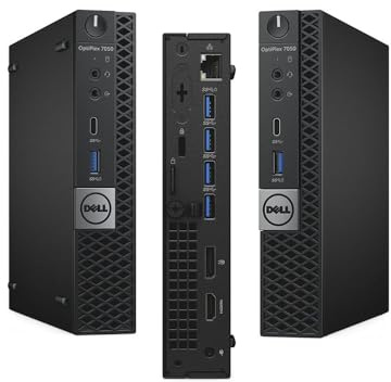 Dell Optiplex 7050 USFF Micro Mini PC Computer Intel Core Wi-Fi Bluetooth Windows 11 Pro (i5-7500T 8GB 500GB HDD)