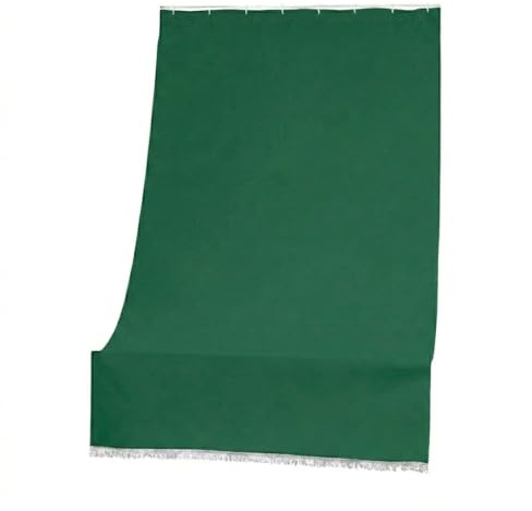 fashion home Pagano Tenda Da Sole per Esterno con Anelli e Ganci,Tende da Sole per Balconi Terrazzo con Frange, Resistente e Lavabile, Tinta unita (Verde, 200x300 cm)