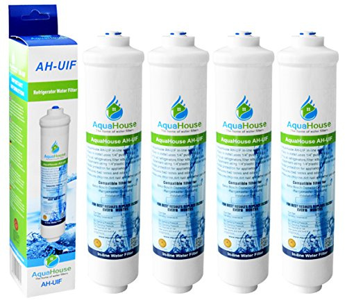 4x AquaHouse UIFH Compatible pour Haier 0060823485A Kemflo Aicro HAWFILT41 Filtre à eau pour réfrigérateurs Haier
