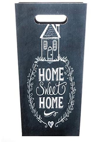 Rebecca Mobili Schirmständer Regenschirmständer Dunkelgrau Vintage Home Sweet Home Wohnaccessoire (Cod. RE6149)