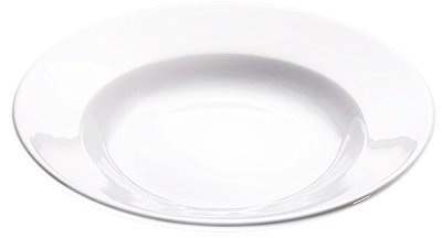 Stalgast 4 assiettes creuses en porcelaine blanche d'hôtel, série Isabell, Ø 250 mm, 350 ml