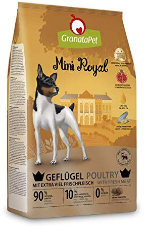 GranataPet Mini Royal Geflügel, Trockenfutter für Hunde, Hundefutter ohne Getreide & ohne Zuckerzusatz, Alleinfuttermittel für ausgewachsene Hunde, 1 kg