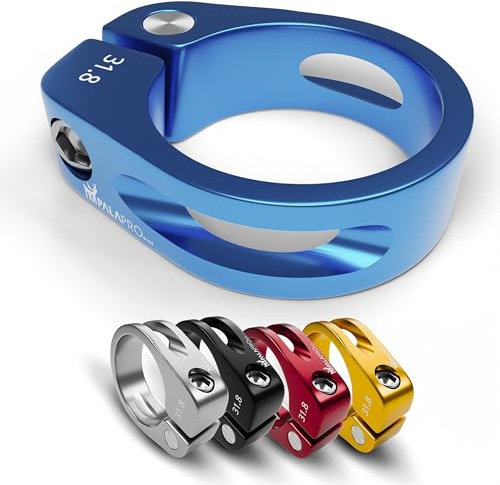 IMPALAPRO Fahrrad Sattelklemme - Sattelklemme 34,9/31.8 - Aluminium Legierung Sattelkloben - Fahrradsattel Halterung - Fahrradsattel Befestigung - Saddle clamp