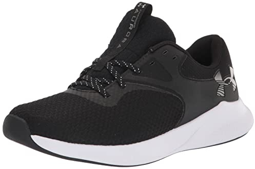 Under Armour Amour Charged Aurora 2 Damen Trainingsschuhe, Schwarz, Schwarz, Metallic, warmes Silber, 43 EU