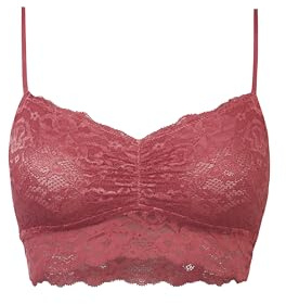 Snocks Spitzen-BH ohne Bügel mit verstellbaren Trägern & elastischem Bund – weich, atmungsaktiv & komfortabel – Bustier Damen im sinnlichen Design & bügellos – Gr. XS-XL