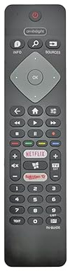 Repuesto Mando Philips TV para Smart T V Compatible con Mando Universal TV Philips