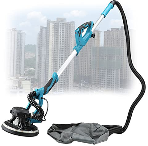 BEESOM Ponceuse Girafe Electrique,1800W Haute Puissance Autonettoyante Machine Polir Murs Plafonds,avec Lumière LED, Abrasifs, Tuyau D'aspiration,Sac à Poussière,20sandpaper