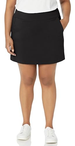 Zac & Rachel Women's Pull-On 17” Skort, Black, 12