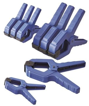 Faithfull 8 Piece Spring Clamp Set: 4 x 50mm 4 x 75mm Clamping Force: 12kg & 15kg