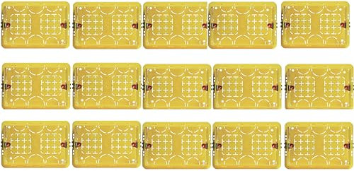 ECI ELETTROFORNITURE CONFEZIONE 15 PEZZI 503E, Scatola Incasso, 108x74x53,5mm, 3 Posti