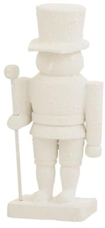 Statuette Déco Casse Noisette Enneigé 29cm Blanc