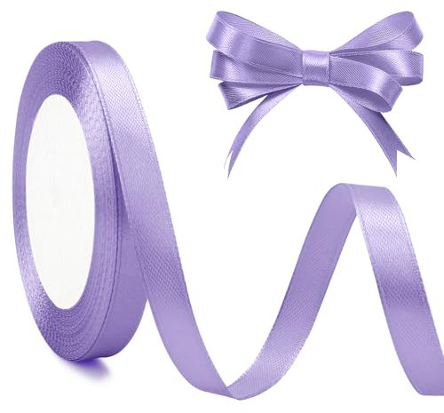 Nastro Viola Nastro Lilla 10mm X 25 cantieri Nastro Raso Viola Chiaro Seta Rotolo Nastro di Carta Compleanno Nastro Regalo Tessuto Festa Torte Artigianato Decorazione Della Casa Scatole Per Capelli