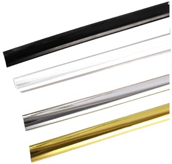 Zierleisten Selbstklebend Silber, Stuckleisten Wand, Stuckleisten Decke, Leisten Selbstklebend Wandleisten für Wandkacheln, Decke, Spiegel, Schrank, Platte(Schwarz 6M×8mm)