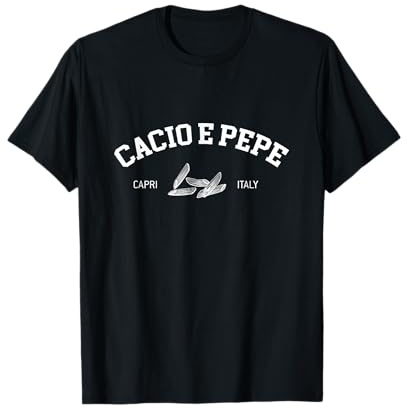 Cacio e Pepe Amante Uomini Donne Divertente Pasta Regali Cibo Italiano Maglietta