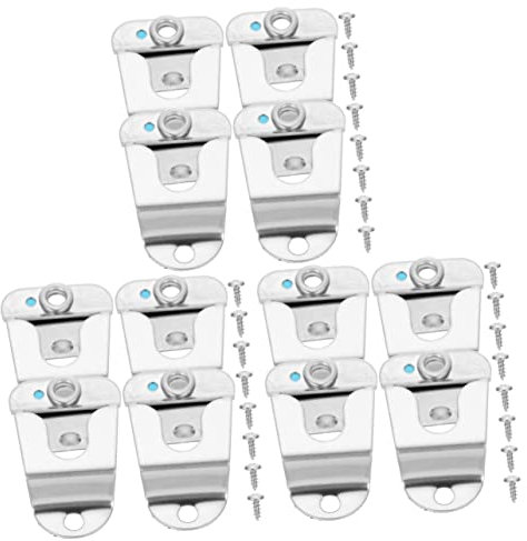 8 Stück silberne Haken mit Mikrofon-Clip-Up-Edelstahl-Halter, Mikrofon-Aufhänger, neue Stahl-Hängeklammern, Haken, universelle Schrauben, Halter, Ständer (Farbe: Silber x 3 Stück,