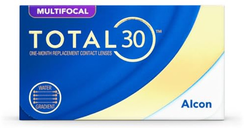 TOTAL30 Multifocal lentes de contacto mensuales | 6 lentes | R 8.4 mm | D 14.2 mm | adición medio | -02.25 dioptrías