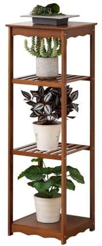 Pflanzenständer Blumenständer Blumenregal Bambus-Pflanzenständer, Hoher Pflanzenhalter, Zimmerpflanzenhalter, Moderner Pflanzentisch, Blumendisplay Pflanzenregal Blumenbank ( Color : Brown , Size : 10