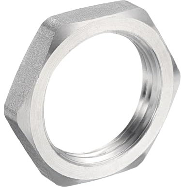 QUARKZMAN Fuso Tubo Raccordo Esagonale Controdado 304 Inossidabile Acciaio Esagonale Blocco Dado 1 Femmina Filettatura (DN25) per Idraulica Fissa Acqua Scopa e Sottocarro Detergente