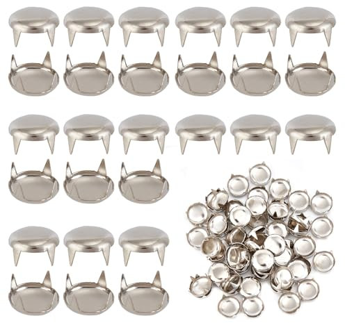 NICENEEDED 250 pz Rivetti A Cupola Tondi, 10mm Chiodi A Testa di Artiglio Puntini Perno, Chiodo A Punta con Testa d'Argento, Punk Rock, Chiodi A Punta, Perline Ad Artiglio