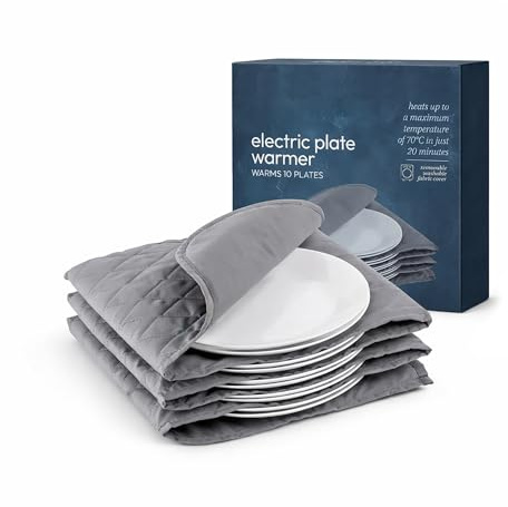 Straame Electric Plate Warmer – 12 Plate Capacity, Rapid Heating for Perfectly Warm Plates, Ideal for Dinner Parties, Family Meals, and Food Service, Removable Washable Cover