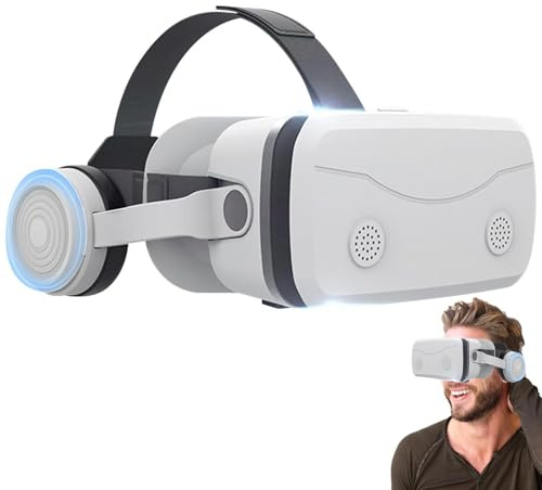 Auriculares De Realidad Virtual 3D - Gafas De Realidad Virtual | Auriculares De Realidad Virtual Todo En para Teléfonos Móviles Compatibles con Teléfonos Inteligentes Y Otros Dispositivos Mó