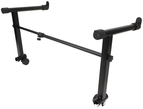 Haofy Klaviertastaturständer-Erhöhung 2-stufig Höhen- und Breitenverstellbar Metall-Kunststoff-Adapter für elektronische Tastaturen für Heimübungen, Bühnenaufführungen, Musikstudios