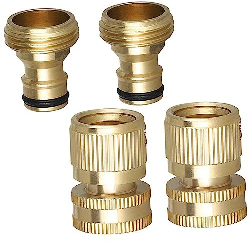 ANDRESLAD 2sätze Schlauchverbinder Für Garten Schnellkupplung Wasserschlauchadapter Schlauchschnellkupplungsarmaturen Für Bewässerung