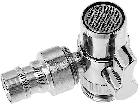 Copper Faucet Hose Adapter for Sink and Washing Machine Silver