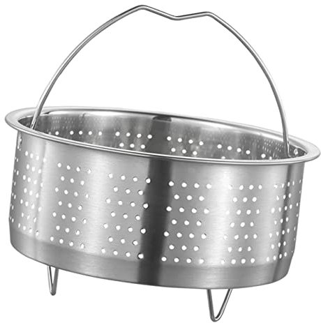 CLISPEED Soporte Para Cocinar Al Vapor Verduras Vaporera Pequeña 18 Cm Acero Inoxidable 304 Orificios Drenantes Rejilla Para Olla Apta Para Verduras Arroz y Mariscos