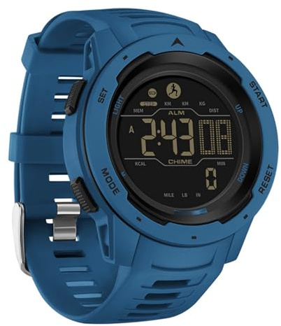 GBB Mens Digital Watch Minimalist Sports Digital Watches with LED Back Light/Alarm/Date/Stopwatch 5ATM Waterproof Watch for Men