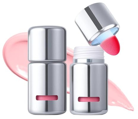 Fard à joues liquide mat, bâton de fard à joues crème couleur gelée avec embout éponge, Hydratant et lissant toute la journée, riche en pigments, longue tenue, waterproof