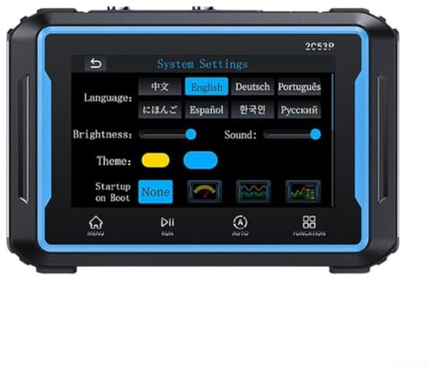 2C53P Dual-Channel 50MHz Digital Oscilloscope with 4.3 Inch IPS Touchscreen, Signal Generator and 19999-Count Multimeter 3-in-1, AC/DC Vol