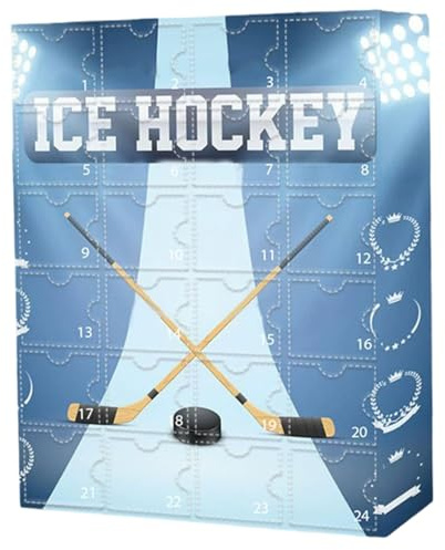 Julkalender 2025 24 st ishockey adventskalender hockeytillbehör set perfekt för tonåringar flickor pojkar