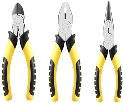 6 Inch Long Nose Pliers, High Carbon Steel Needle Nose Plier with Wire Cutter, Soft Grip for Electrician, Home Repair, Jewelry Making, and Crafts(A)