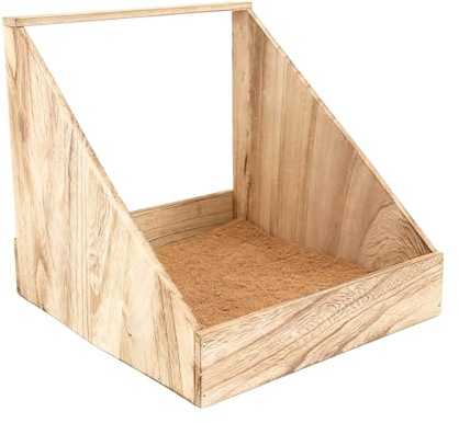 Hühnereier - Holzeinheit 33 x 34,5 x 32 cm mit Auflagen für Kleiderbügel | Eiersammelbehälter für Wachtelhühner, Hühnerhaus, Hühnerstall