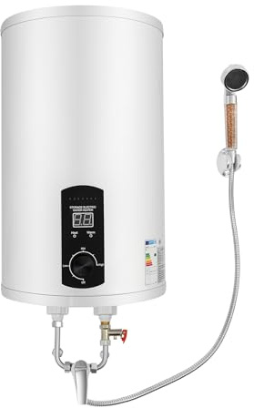 CHIMHOON Scaldabagno elettrico da 2000 W, con serbatoio dell'acqua e doccetta, temperatura regolabile, IPX4, scaldabagno verticale, per cucina, WC, bagno (50 l)