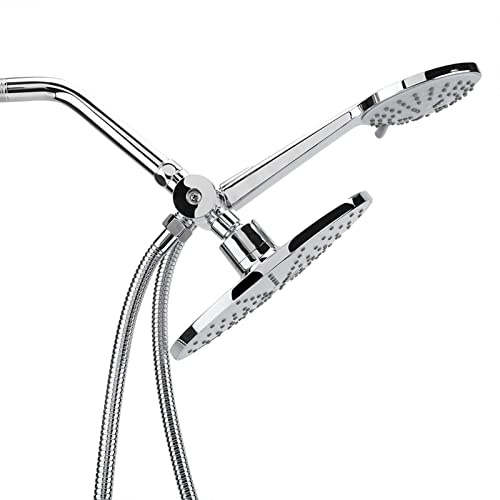Chrome Plate High Pressure 3 Way Multi Setting Rainfall Dual Handheld Shower Head Combo Price