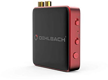 OEHLBACH BTR Evolution 5.0 - Transmisor y Receptor de Alta fidelidad con Bluetooth Dual Pairing Adapter 2 en 1, High End Wireless Emisor/Receptor con aptX HD y Baja latencia, Color Rojo