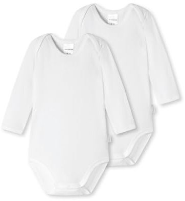 Schiesser Unisex Baby 2 PACK Wickelbody mit Knöpfen - 100% Organic Bio Baumwolle - Größe 56 bis 104