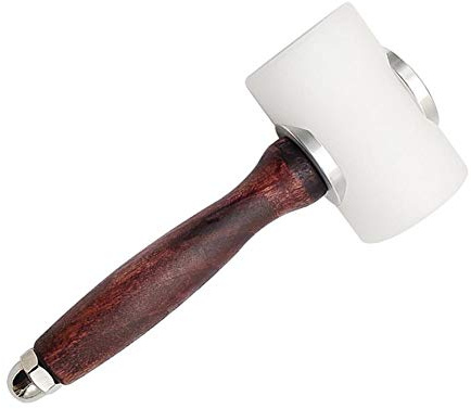 Fbshicung Leather Carving Hammer, DIY Leathercraft Mallet, Cowhide Sew Club DIY Leathercraft Wooden Mallet Wood Handle (T-Head)…
