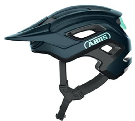 ABUS MTB-Helm Cliffhanger - Fahrradhelm für anspruchsvolle Trails - mit großen Lüftungsöffnungen & TriVider Riemensystem - für Damen und Herren - Blau/Mintgrün, Größe L