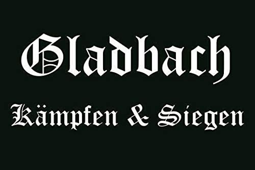 U24 Drapeau de Gladbach - Combattions et victoires - Qualité supérieure - 100 x 150 cm