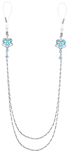 D.Bella Anello capezzolo finto con catene Anello capezzolo penzolante Non piercing Anelli capezzolo Piercing capezzolo per donne