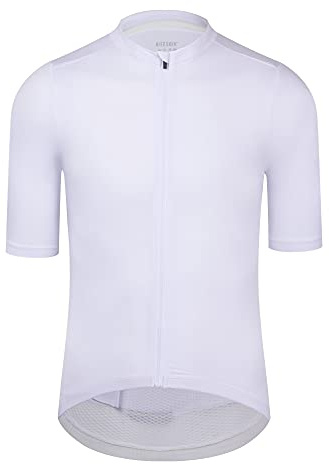 RISESBIK Herren-Radtrikot, Reißverschlusstasche, kurzärmelig, leicht, Aero-Race-Fit, UPF 50+, Radtrikot