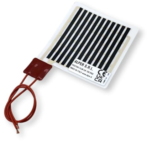 ALPER Heizfolie 12V selbstklebend 5W 10x10cm Heizfolien Heizelemente Heizung elektrisch