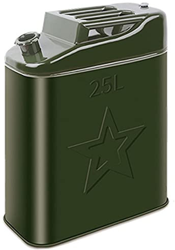 Ontihang Metal Jerry Can Petrol Diesel Oil Liquids Contenedor con caño para Gasolina y Tapa Diesel Sello de Goma Lid Transports Liquids 5L, 10L, 20L, 25L, 30L