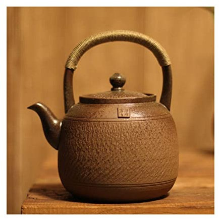 PEVSCO Teapot 1200ml Large Capacity Teapot Vintage Tea Boiler Ceramic Teapot Suitable for Open Fire, Charcoal Stove, Electric Pottery Stove Teapots