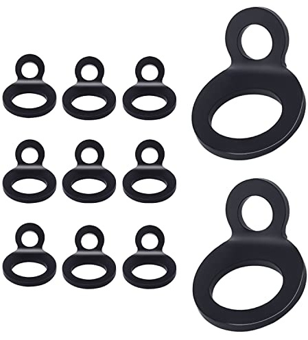 Savita Lot de 12 Anneaux d'Arrimage, Anneaux d'Arrimage INOX pour Charges légères pour Montage dans Le Garage, Atelier, Camion, Remorque, Clôture, Toute Surface à l'Exception des Boulons