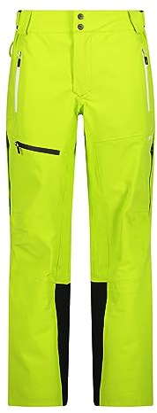 CMP M Pant Free Ride Ii Gelb - Wasserdichte atmungsaktive Herren Skihose, Größe 50 - Farbe Acido